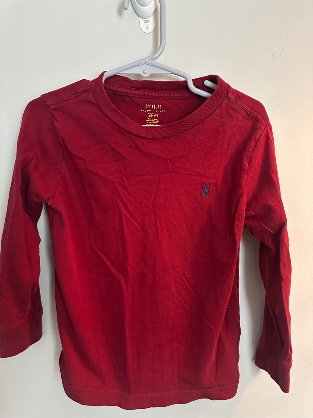 Polo by Ralph Lauren Red Long-Sleeve Crewneck Tee for Toddlers / 2 for $20